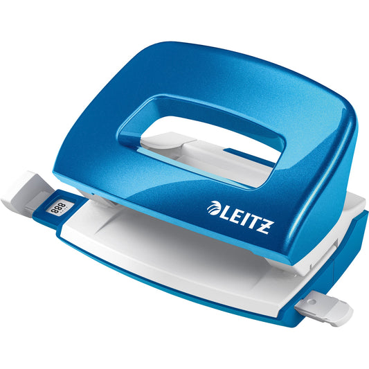 Leitz Locher NeXXt WOW Mini 5060 8cm 10 Bl. (80 g/m²) mit Anschlagschiene blau