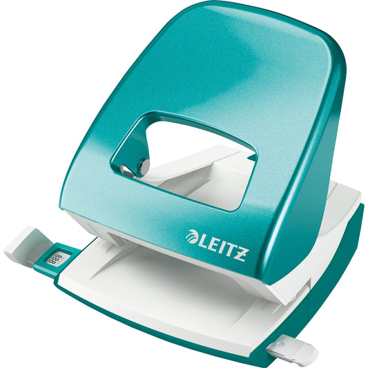 Leitz Locher NeXXt WOW 5008 8cm 30 Bl. (80 g/m²) mit Anschlagschiene eisblau