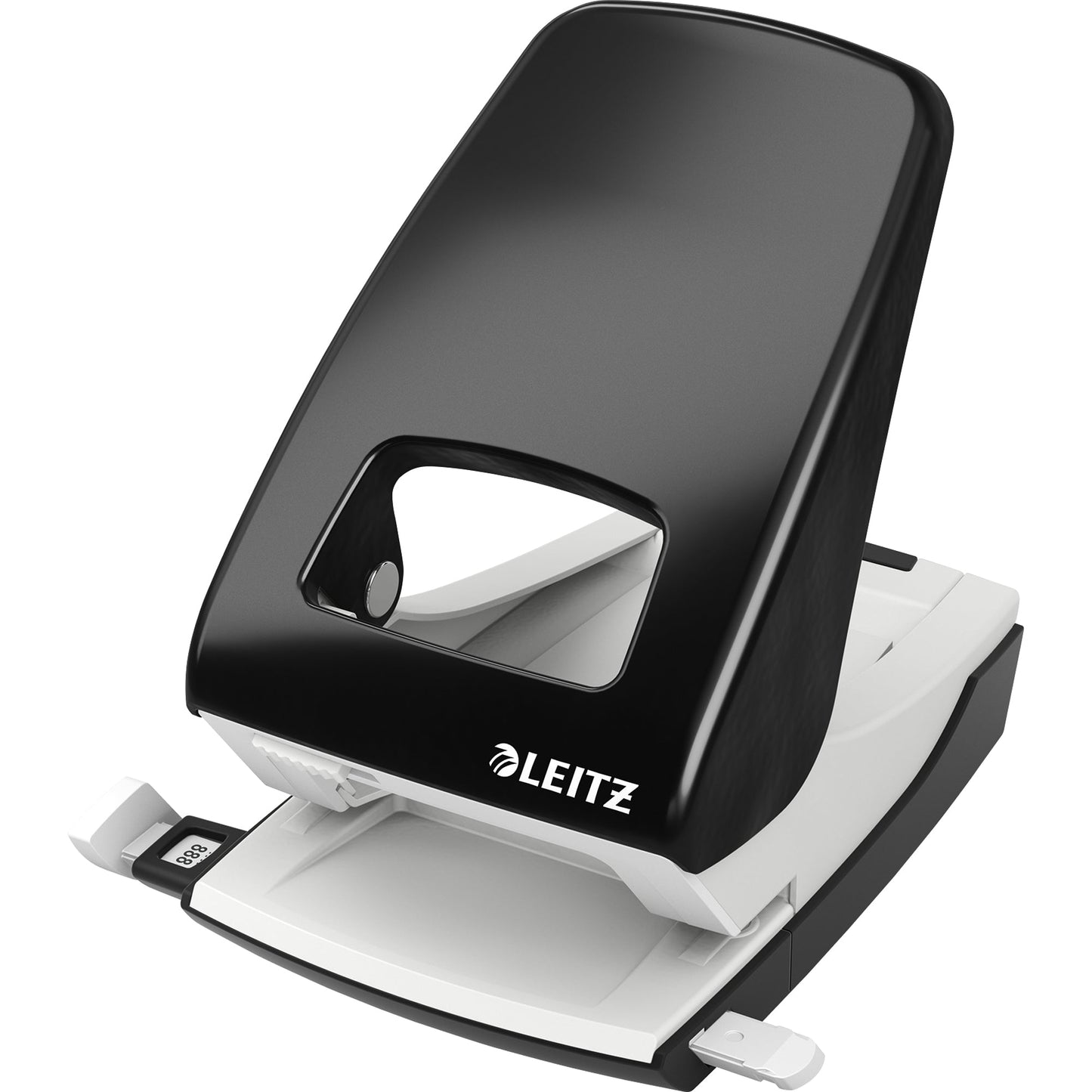 Leitz Registraturlocher NeXXt 8cm 40 Bl. (80 g/m²) Metall schwarz