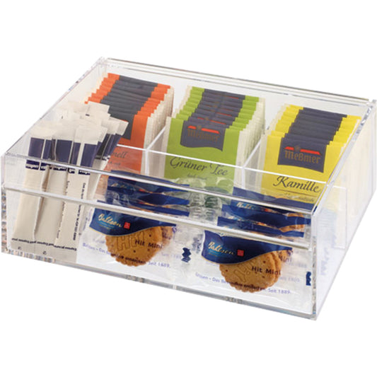 APS Teebox 22 x 9 x 17 cm (B x H x T) Acryl transparent
