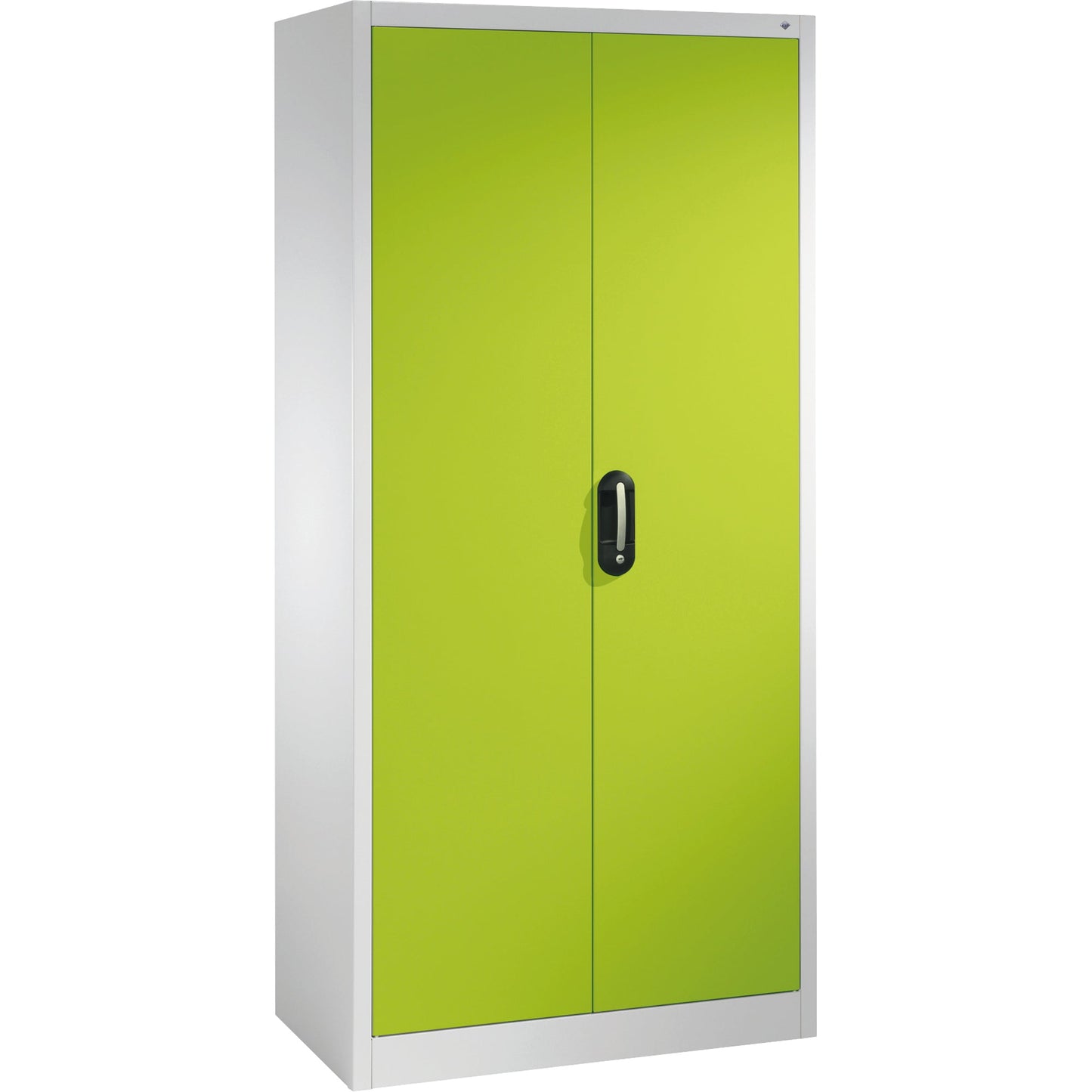 C+P Flügeltürenschrank Acurado 930 x 1.950 x 500 mm (B x H x T) 4 Fachböden Stahl Farbe der Front: clowngrün Farbe des Korpus: lichtgrau