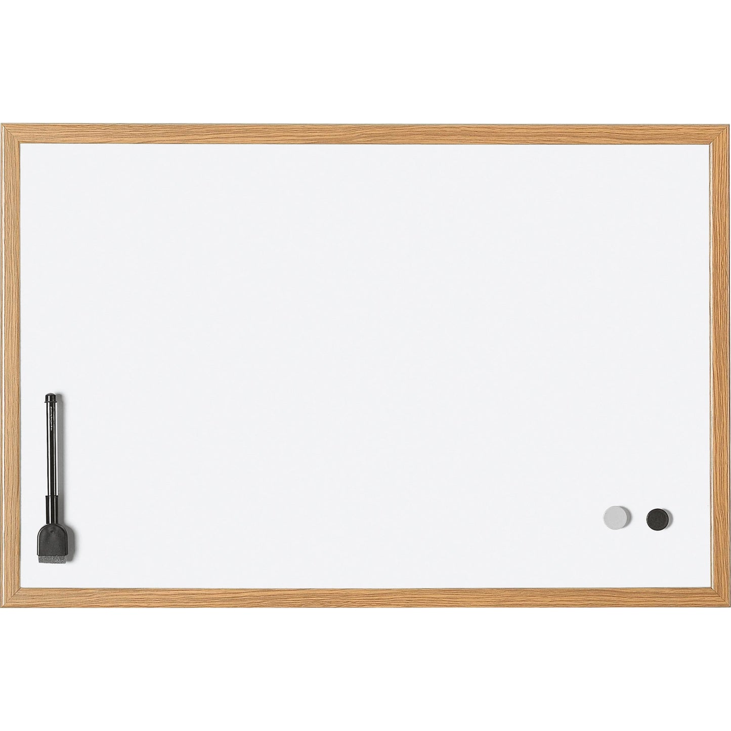 magnetoplan® Whiteboard Maße der Oberfläche: 100 x 60 cm (B x H) Tafel magnethaftend nicht beidseitig beschreibbar inkl. 1 schwarzer Marker, 2 schwarze Magnete Stahl lackiert weiß