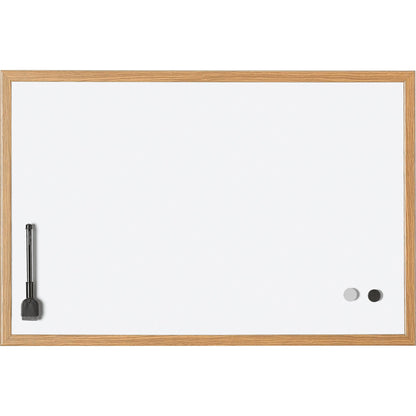 magnetoplan® Whiteboard Maße der Oberfläche: 100 x 60 cm (B x H) Tafel magnethaftend nicht beidseitig beschreibbar inkl. 1 schwarzer Marker, 2 schwarze Magnete Stahl lackiert weiß