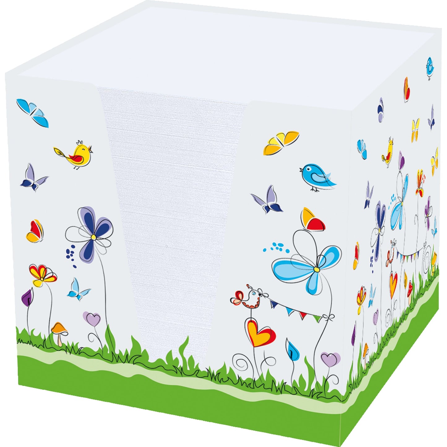 RNK Verlag Zettelbox 9,2 x 9,2 x 9,2 cm (B x H x T) 9 x 9 cm (B x H) 900 Bl. gefüllt Karton