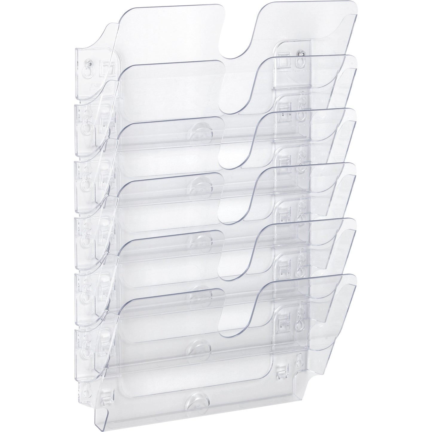 DURABLE Prospekthalter FLEXIPLUS 6 34 x 75 x 10 cm (B x H x T) DIN A4 quer Polystyrol transparent 6 Fächer