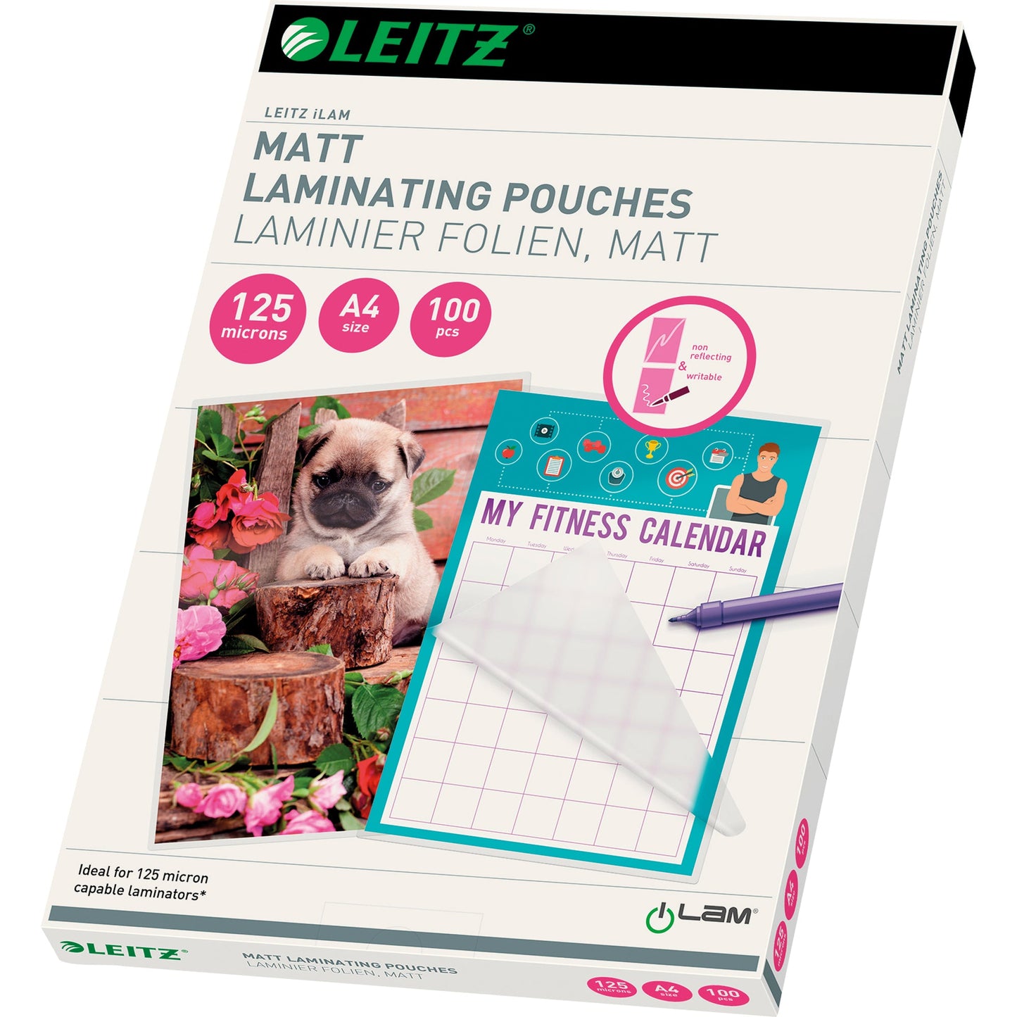 Leitz Laminierfolie iLAM 216 x 303 mm (B x H) DIN A4 125µm matt 100 St./Pack.