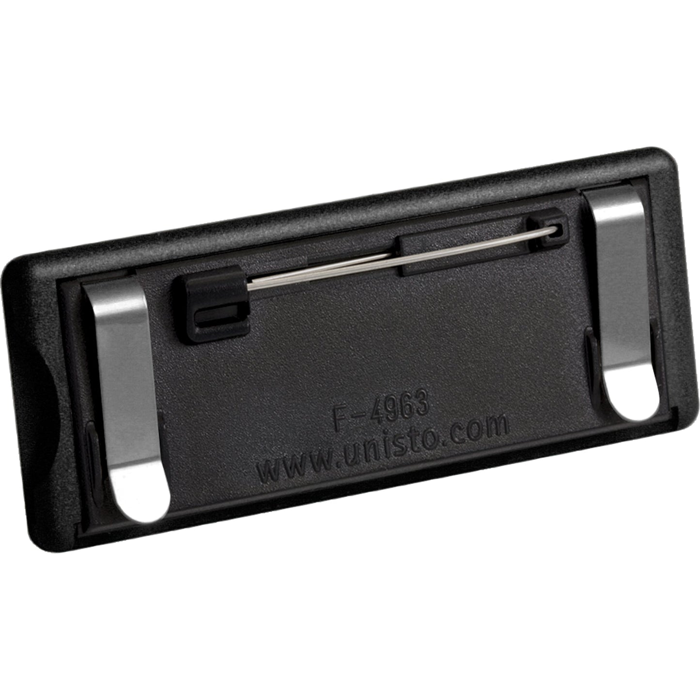 UNISTO Namensschild Top S5 66 x 26 mm (B x H) inkl. A4 Etikettenbogen Sicherheitsnadel, Clip 10 St./Pack.