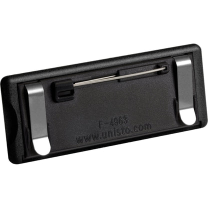 UNISTO Namensschild Top S5 66 x 26 mm (B x H) inkl. A4 Etikettenbogen Sicherheitsnadel, Clip 10 St./Pack.