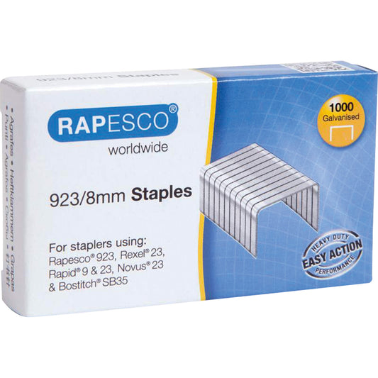RAPESCO Heftklammer 923/8 Rapesco® 923, Rapid® 9, -23, Rexel® 23, Novus® 23, Bostitch® SB35 1.000 St./Pack.