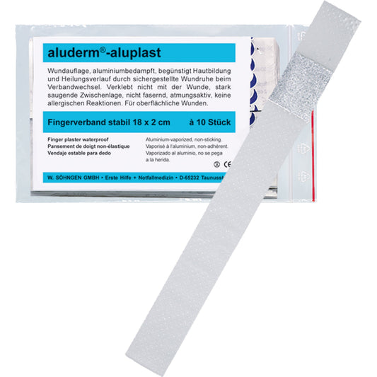 aluderm® Pflaster aluplast ca. 2 x 18 cm (B x L) weiß 10 St./Pack.