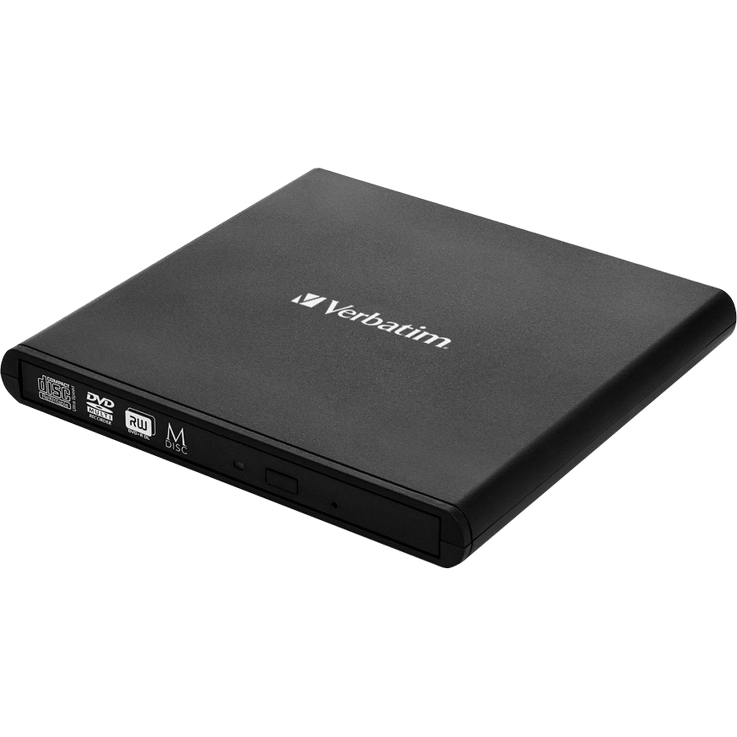 Verbatim Laufwerk extern Slimline CD/DVD 146 x 17 x 146 mm (B x H x T) USB 2.0 M-DISC Archivmedien Windows®, Mac universell inkl. Schnellstartanleitung schwarz