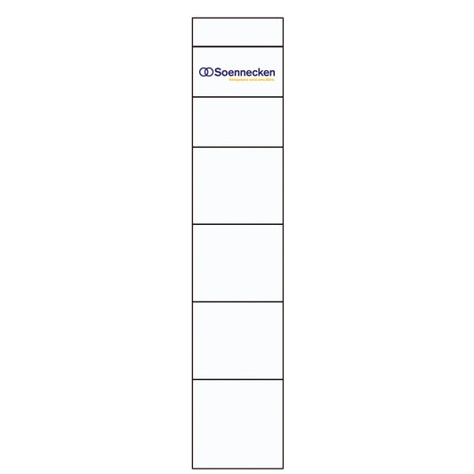 Soennecken Rückenschild schmal/kurz 30 x 190 mm (B x H) weiß 10 St./Pack.