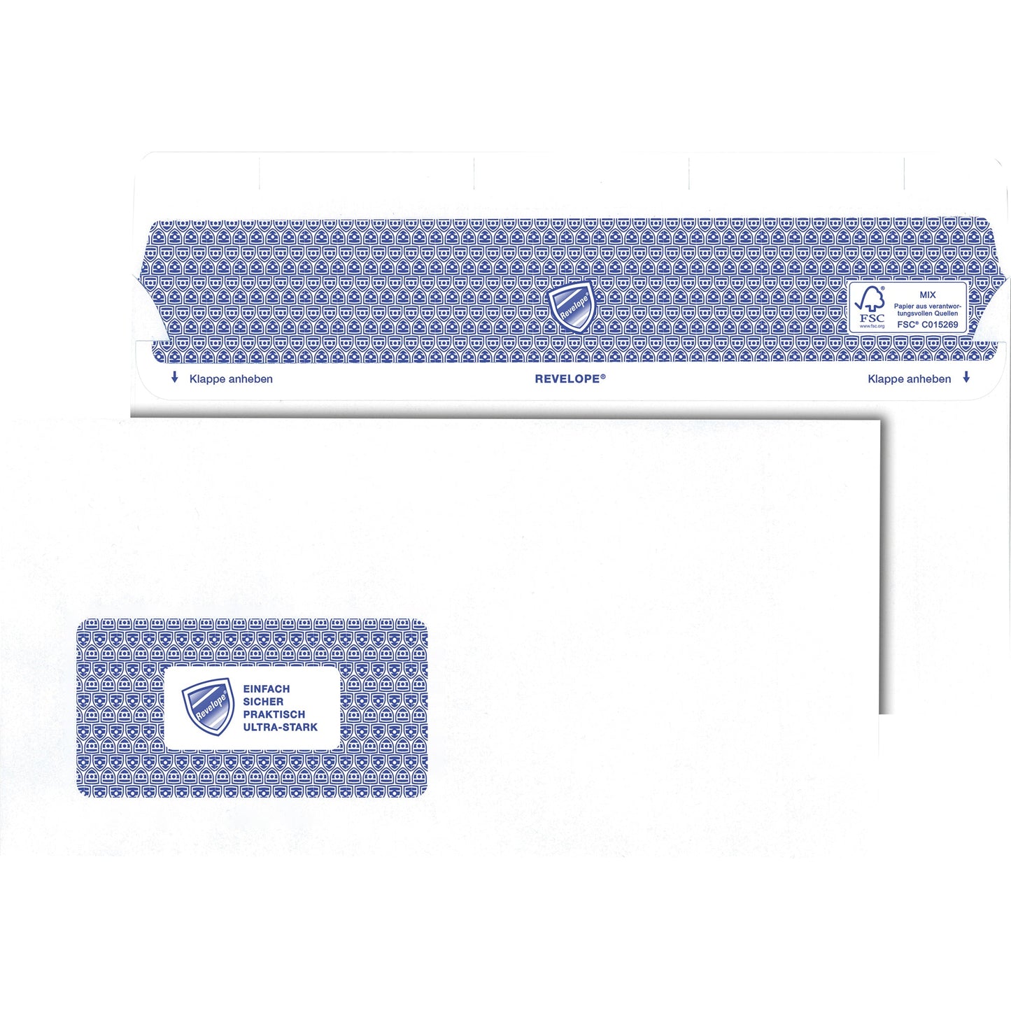 Professional Briefumschlag 225 x 112 mm (B x H) mit Selbstklebung mit Fenster 90g/m² hochweiß