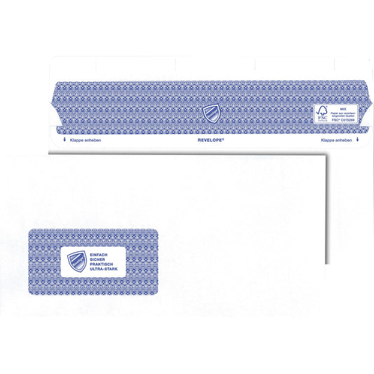 Professional Briefumschlag 225 x 112 mm (B x H) mit Selbstklebung mit Fenster 90g/m² hochweiß