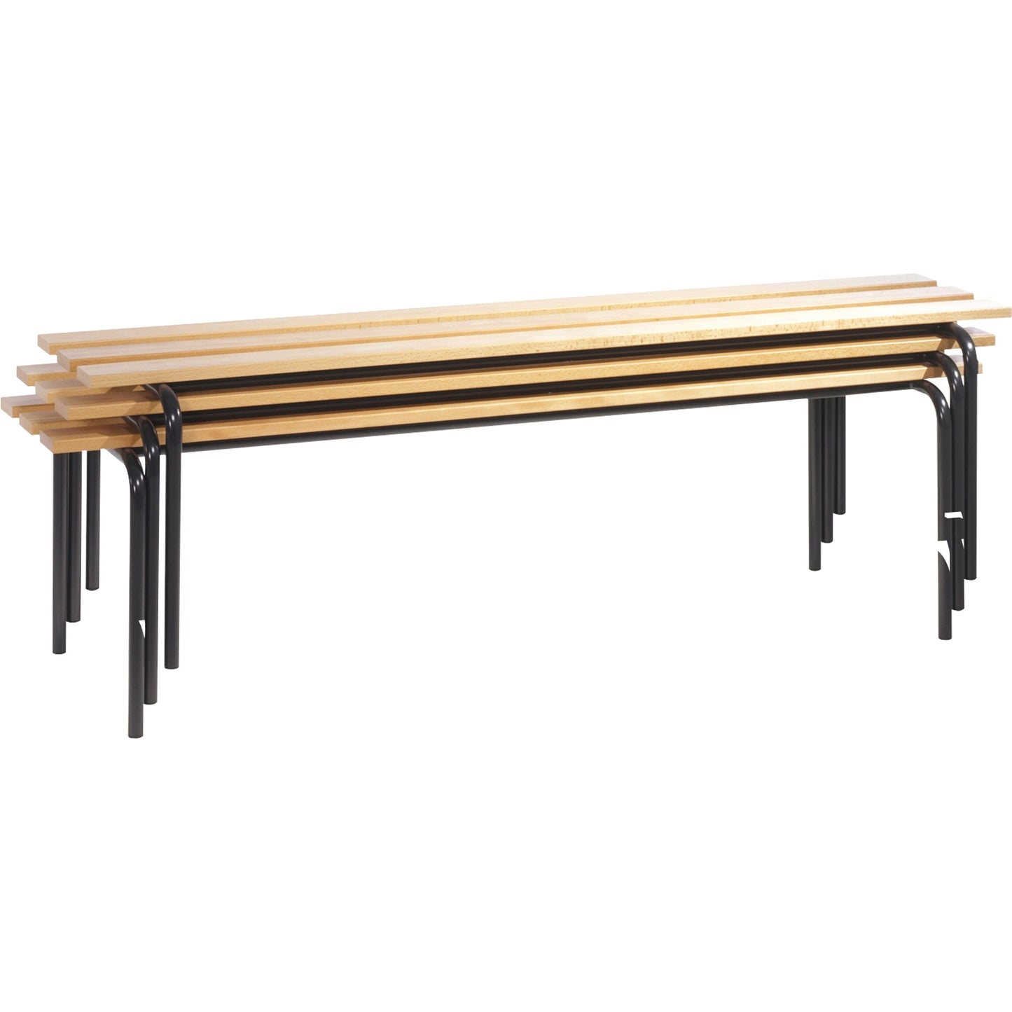 C+P Umkleidebank 1.600 x 460 x 460 mm (B x H x T) schwarzgrau