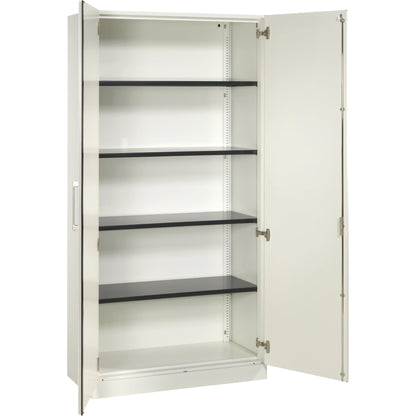 C+P Flügeltürenschrank Asisto 1.000 x 1.980 x 435 mm (B x H x T) 4 Fachböden Stahl Farbe der Front: verkehrsweiß Farbe des Korpus: verkehrsweiß