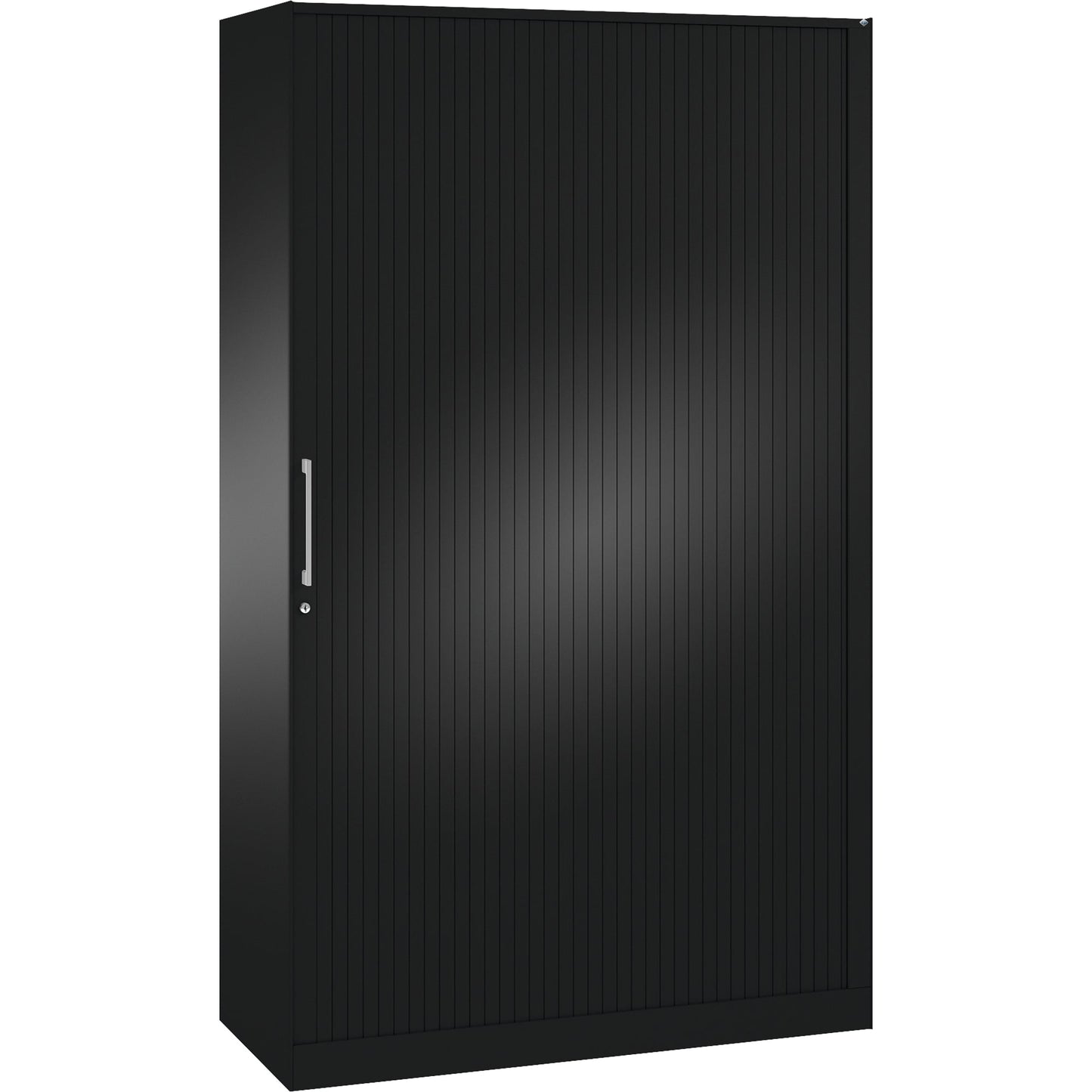 C+P Rollladenschrank Asisto 1.200 x 1.980 x 435 mm (B x H x T) 4 Fachböden schwarzgrau schwarzgrau