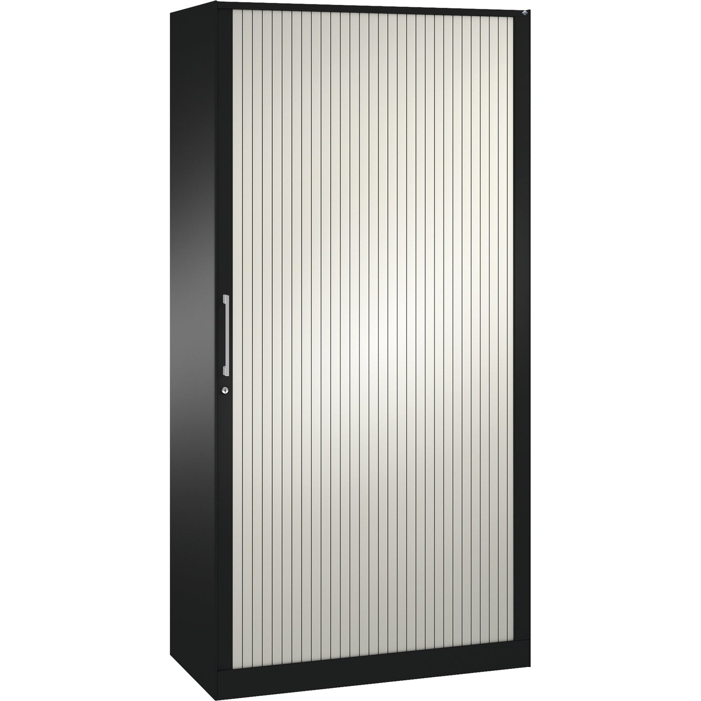 C+P Rollladenschrank Asisto 1.000 x 1.980 x 435 mm (B x H x T) 4 Fachböden verkehrsweiß schwarzgrau