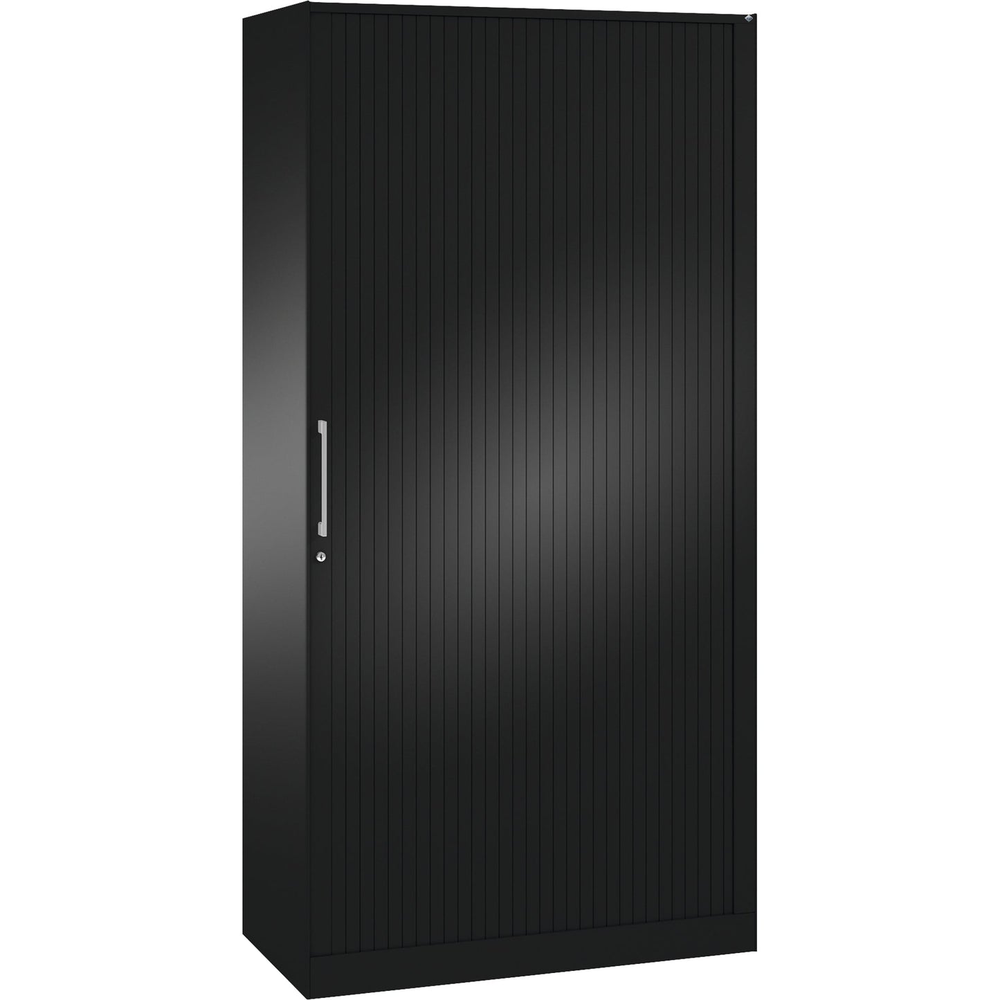 C+P Rollladenschrank Asisto 1.000 x 1.980 x 435 mm (B x H x T) 4 Fachböden schwarzgrau schwarzgrau