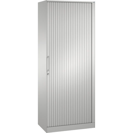 C+P Rollladenschrank Asisto 800 x 1.980 x 435 mm (B x H x T) 4 Fachböden lichtgrau lichtgrau