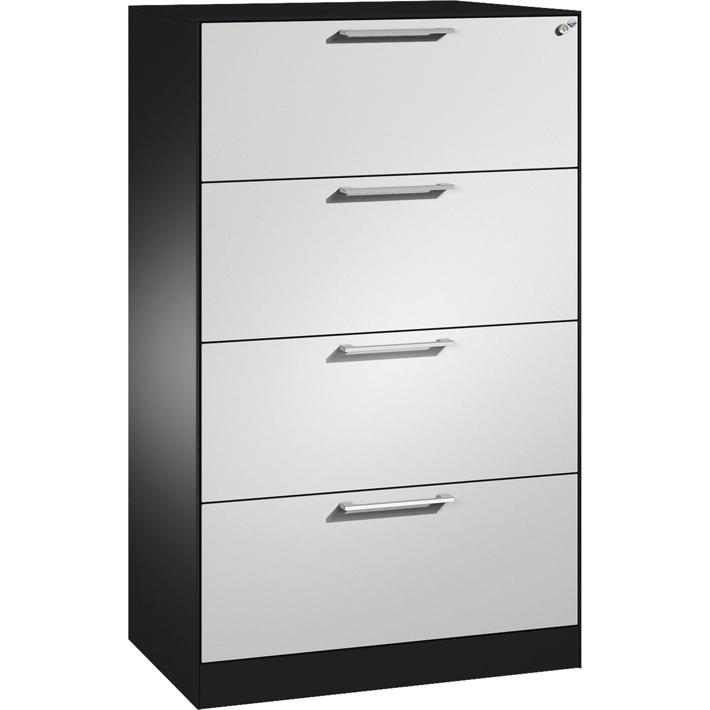 C+P Hängeregistraturschrank Asisto 800 x 1.298 x 435 mm (B x H x T) Stahl, lackiert Farbe der Front: lichtgrau Farbe des Korpus: schwarzgrau