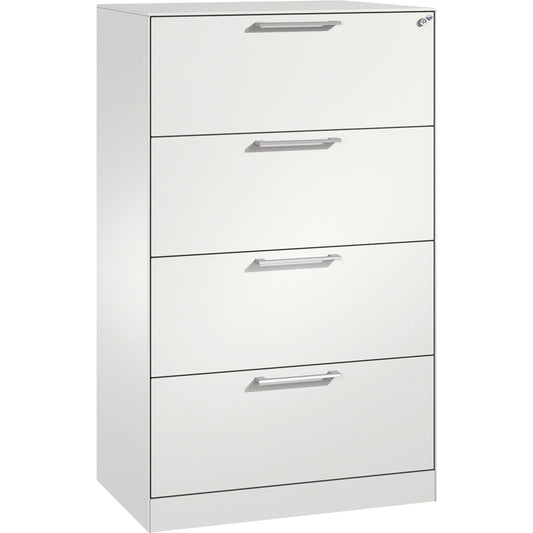 C+P Hängeregistraturschrank Asisto 800 x 1.298 x 435 mm (B x H x T) Stahl, lackiert verkehrsweiß