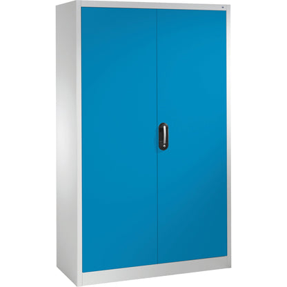 C+P Flügeltürenschrank Acurado 1.200 x 1.950 x 400 mm (B x H x T) 4 Fachböden Stahl Farbe der Front: lichtblau Farbe des Korpus: lichtgrau