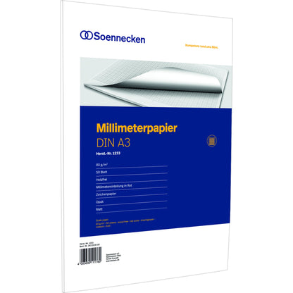 Soennecken Millimeterpapierblock DIN A3 80g/m² 50 Bl.