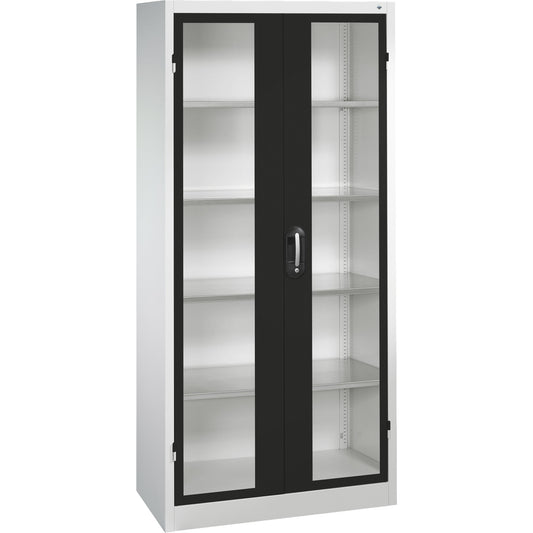 C+P Werkzeugschrank Serie 89 930 x 1.950 x 400 mm (B x H x T) Stahl, lackiert Farbe der Front: schwarzgrau Farbe des Korpus: lichtgrau