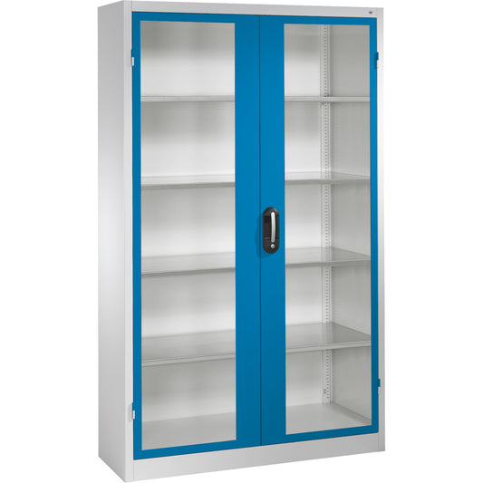 C+P Werkzeugschrank Serie 89 1.200 x 1.950 x 400 mm (B x H x T) Stahl, lackiert Farbe der Front: lichtblau Farbe des Korpus: lichtgrau