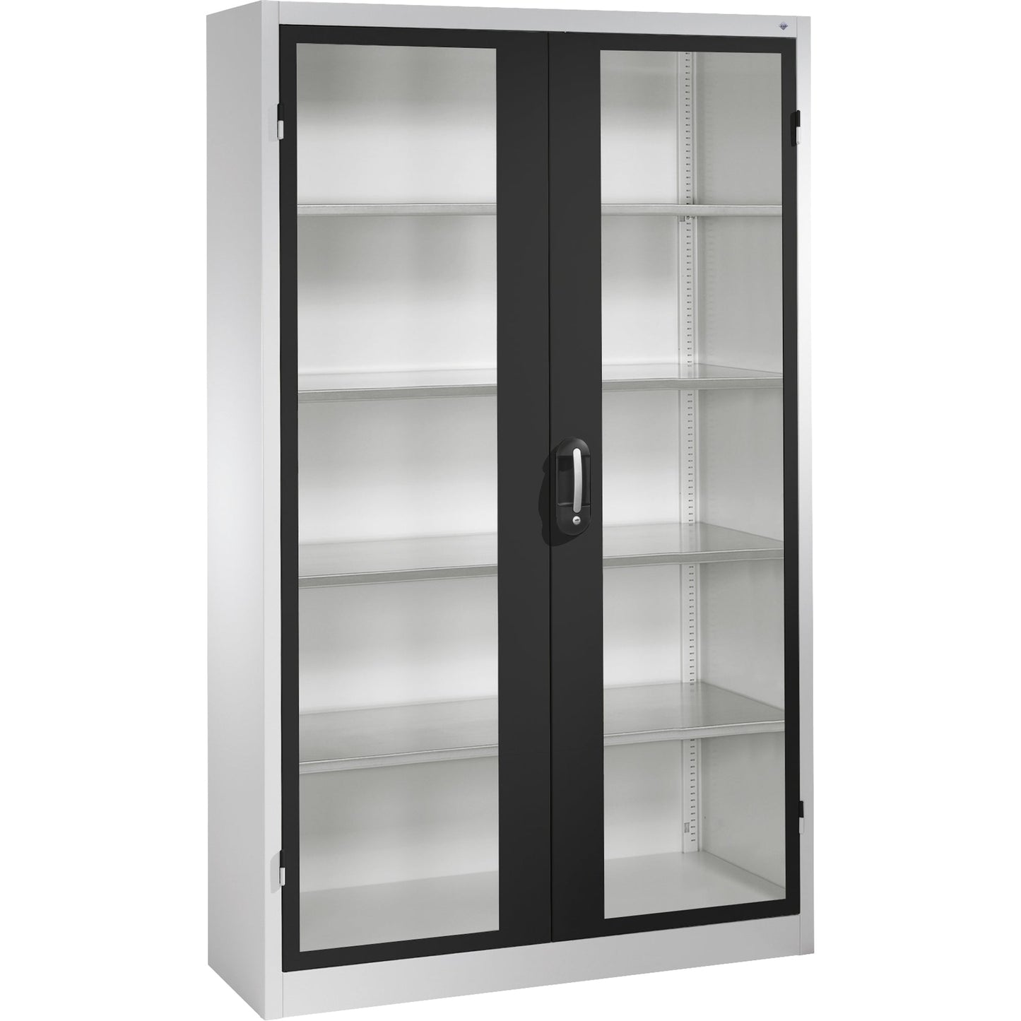 C+P Werkzeugschrank Serie 89 1.200 x 1.950 x 400 mm (B x H x T) Stahl, lackiert Farbe der Front: schwarzgrau Farbe des Korpus: lichtgrau