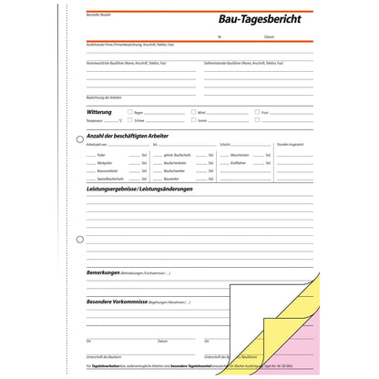 SIGEL Bautagebuch SD 063 DIN A4 3 x 40 Bl.