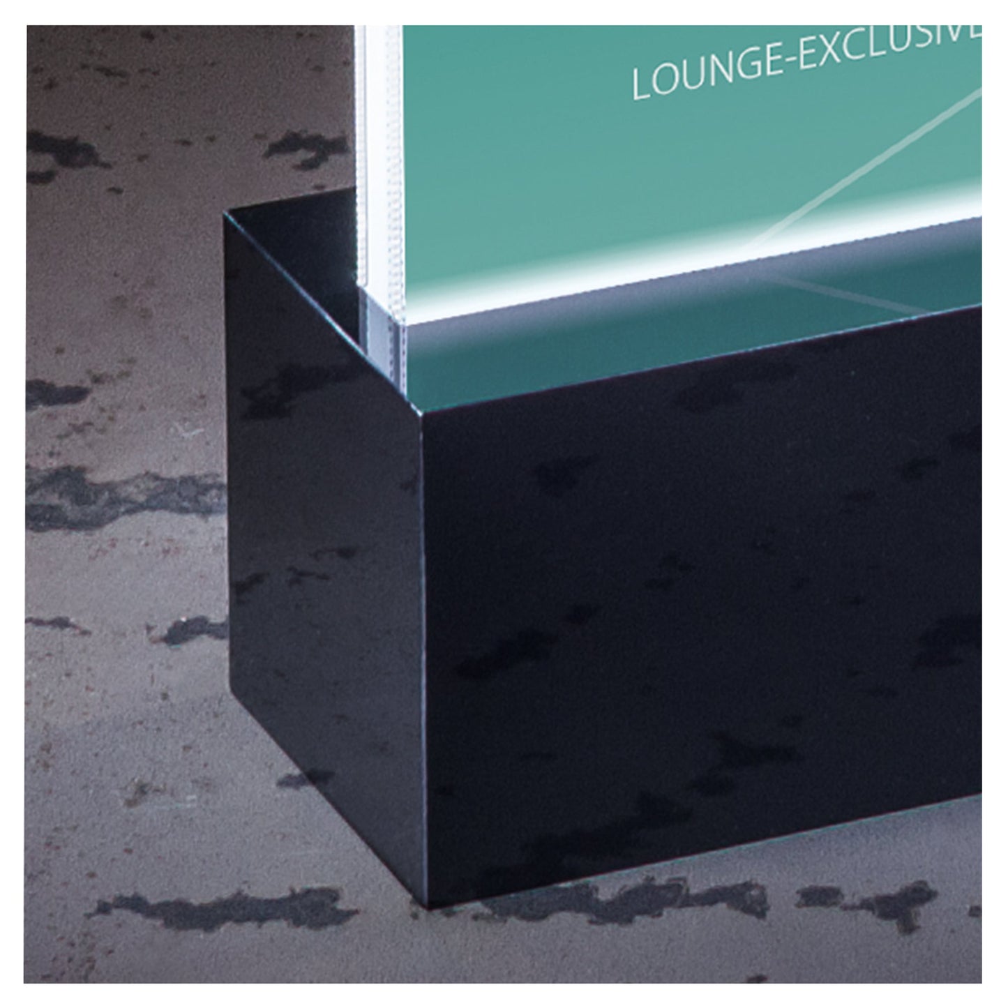 SIGEL Tischaufsteller Luminous 15,9 x 25,4 x 4,6 cm (B x H x T) DIN A5 beidseitig verwendbar Acryl glasklar/schwarz