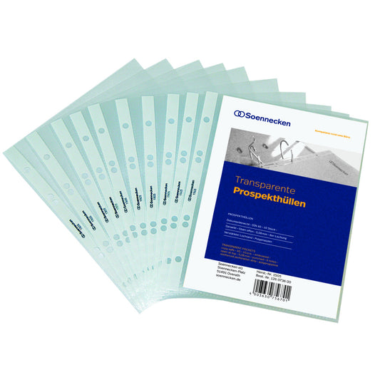 Soennecken Prospekthülle DIN A5 50µm oben offen Polypropylen transparent 100 St./Pack.