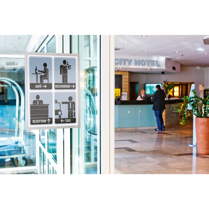 DURABLE Magnetrahmen DURAFRAME® DIN A4 Polypropylen/PVC silber 2 St./Pack.