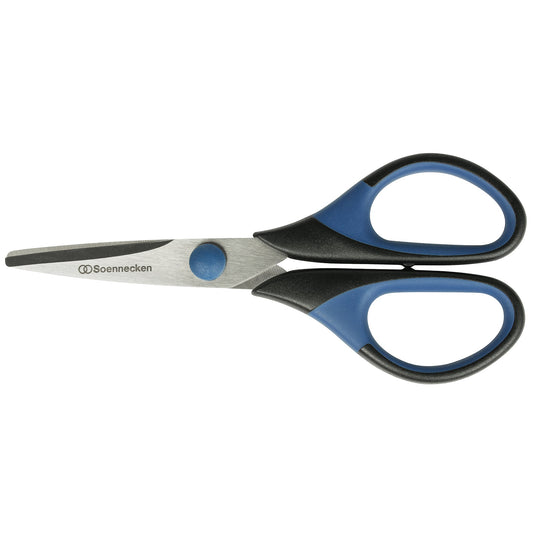 Soennecken Universalschere 140mm Rechtshänder Edelstahl blau/schwarz