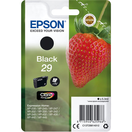 Epson Tintenpatrone Originalzubehör 29 ca. 175 Seiten schwarz 5,3ml