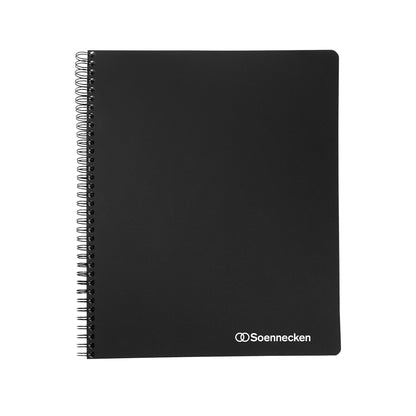 Soennecken Collegeblock Officebook DIN A5+ kariert 90g/m² Polypropylen schwarz 80 Bl.