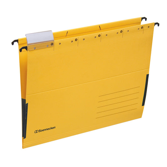 Soennecken Hängetasche DIN A4 220g/m² Recyclingkarton gelb 25 St./Pack.