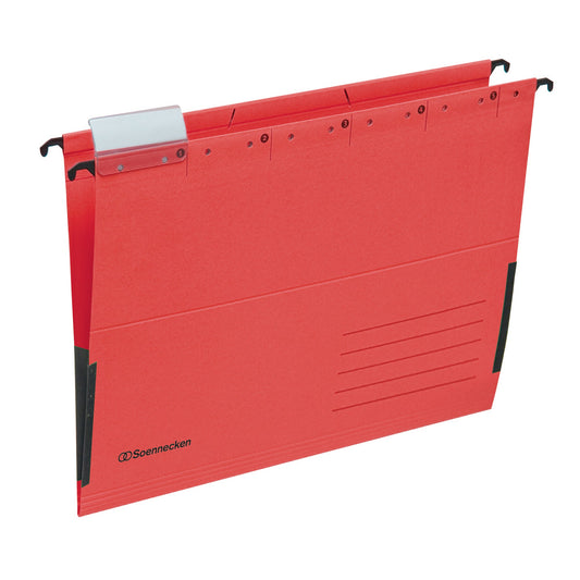 Soennecken Hängetasche DIN A4 220g/m² Recyclingkarton rot 25 St./Pack.