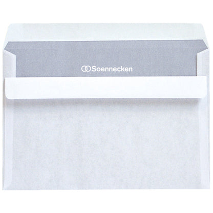 Soennecken Briefumschlag DIN C6 162 x 114 mm (B x H) mit Selbstklebung ohne Fenster 75g/m² weiß 100 St./Pack.