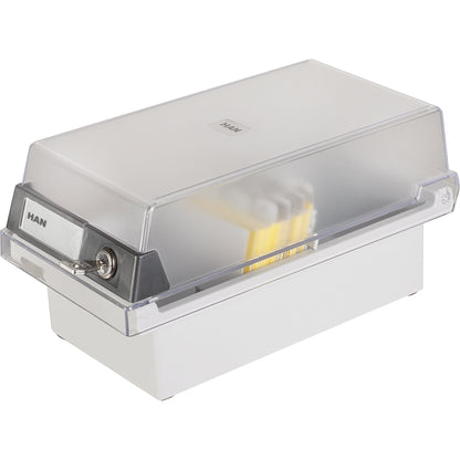 HAN Karteikasten Special Edition 13,3 x 12,3 x 25 cm (B x H x T) DIN A7 quer 800 Karten Polystyrol lichtgrau 1 Stützplatte