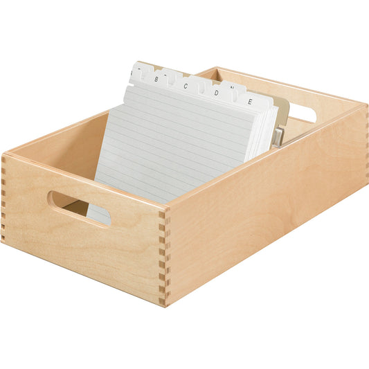 HAN Karteitrog 23 x 9,8 x 38 cm (B x H x T) DIN A5 quer 1.500 Karten Birkenholz natur