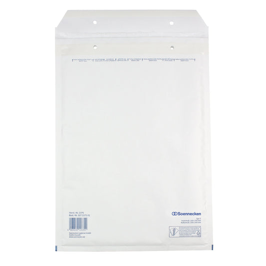 Soennecken Luftpolstertasche G/4 mit Haftklebung Kraftpapier weiß 100 St./Pack.