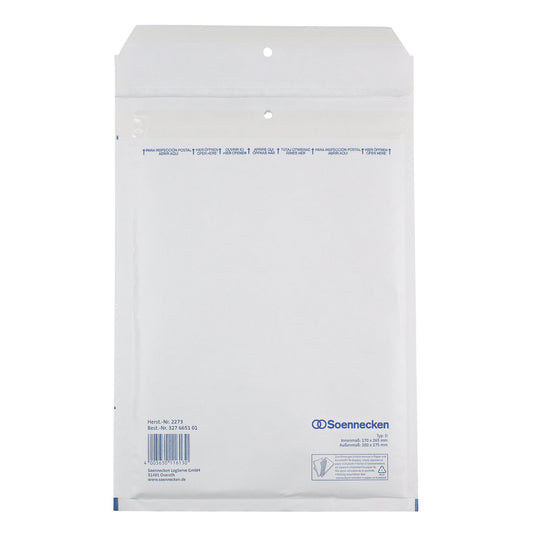 Soennecken Luftpolstertasche D/1 mit Haftklebung Kraftpapier weiß 5 St./Pack.