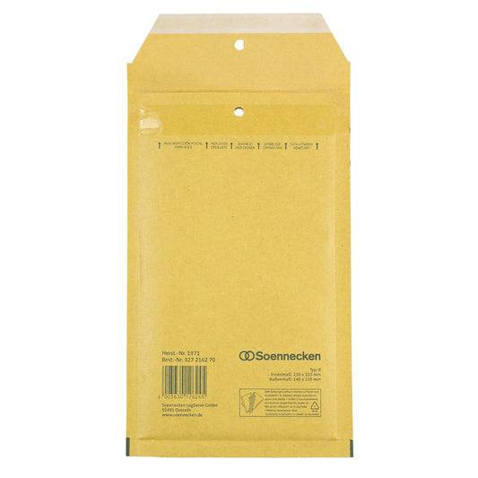 Soennecken Luftpolstertasche B/00 mit Haftklebung Kraftpapier natronbraun 200 St./Pack.