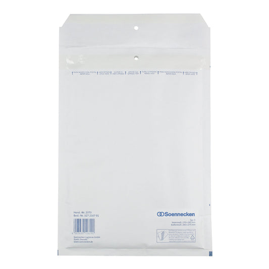 Soennecken Luftpolstertasche D/1 mit Haftklebung Kraftpapier weiß 100 St./Pack.
