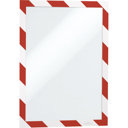DURABLE Magnetrahmen DURAFRAME® SECURITY DIN A4 PVC-P/Polypropylen/Polyethylen rot/weiß 2 St./Pack.