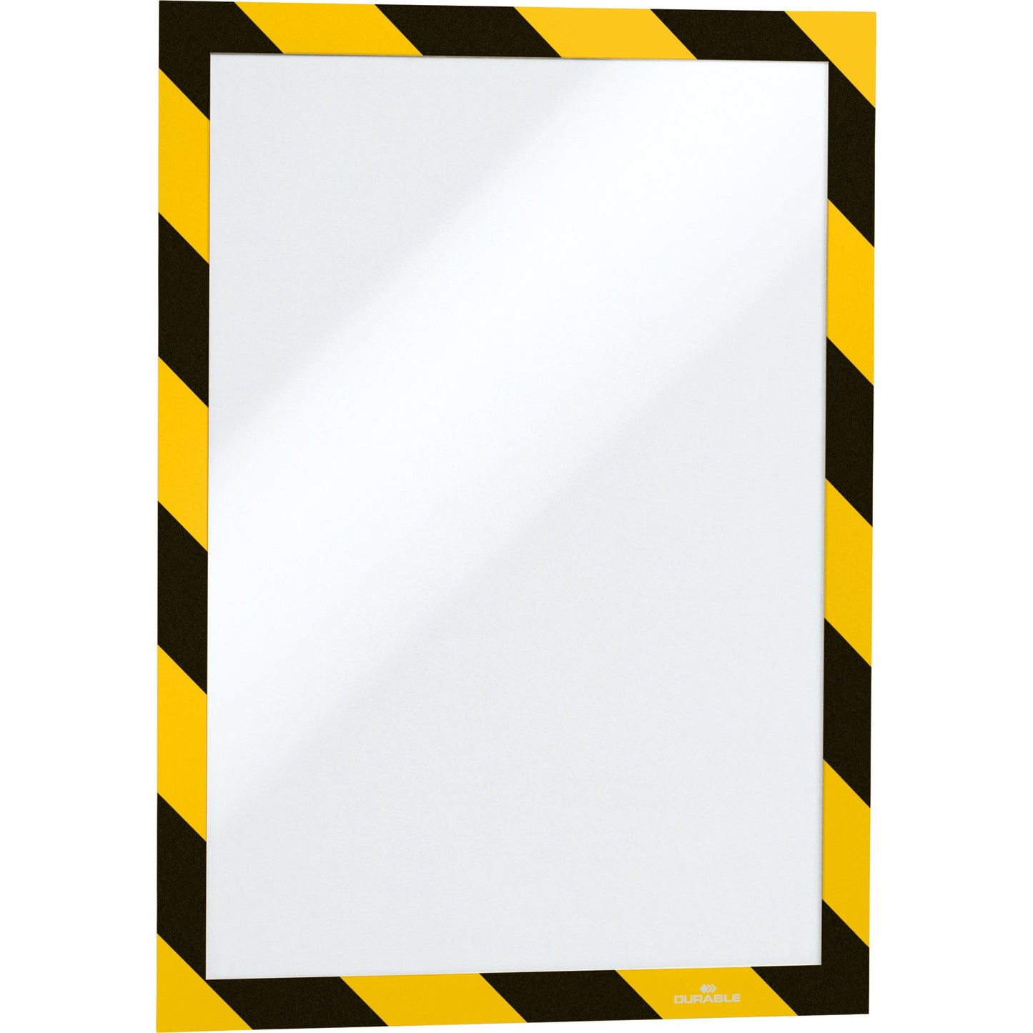 DURABLE Magnetrahmen DURAFRAME® SECURITY DIN A4 PVC-P/Polypropylen/Polyethylen gelb/schwarz 2 St./Pack.