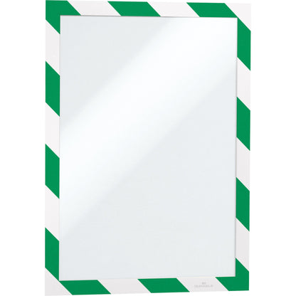 DURABLE Magnetrahmen DURAFRAME® SECURITY DIN A4 PVC-P/Polypropylen/Polyethylen grün/weiß 2 St./Pack.